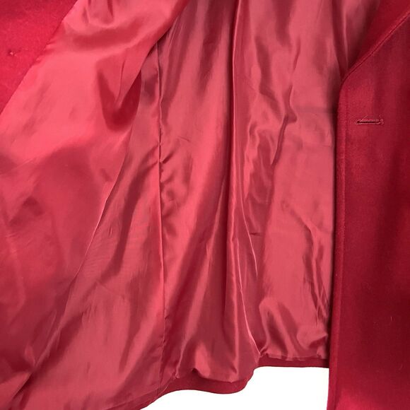 London Fog Gorgeous Red Wool Blend Satin Lined Pea Coat Gilmore Girls - Size XL - Picture 6 of 10